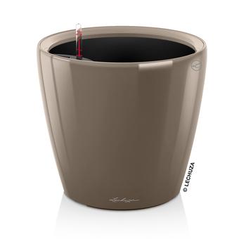 Кашпо Lechuza "Classico LS Complete taupe high gloss" (пластик), D21xH20 см Коричневый-серый с доставкой по Астане