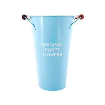 Вазон "Original sweet flowers" (цинк), D20xH40 см, 7 л, с ручками Голубой с доставкой по Астане