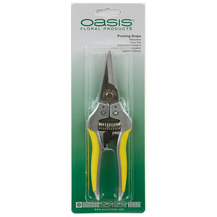 Ножницы садовые "Aluminum Pruning Snips" (нержавеющая сталь), 17,5 см, Oasis Желтый