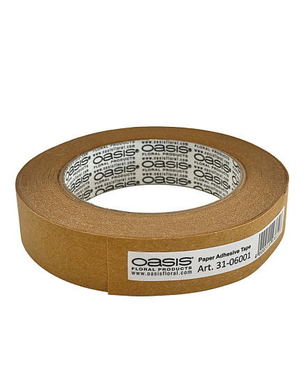 Лента-тейп "Paper Adhesive Tape", флористическая бумажная, 2,4 смх40 м, Oasis Натуральный с доставкой по Астане